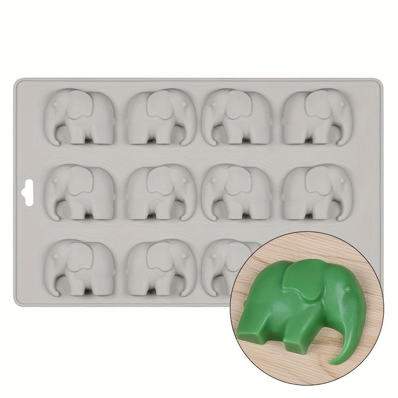 WTEMPO Elephants Silicone Molds for Making Handmade Soaps, Candles, Resin Crafts, Ornaments, DIY Projects, Home Decor & Craft Making Supplies Molds