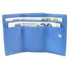 Portefeuille Excellanc en cuir bleu format horizontal chic
