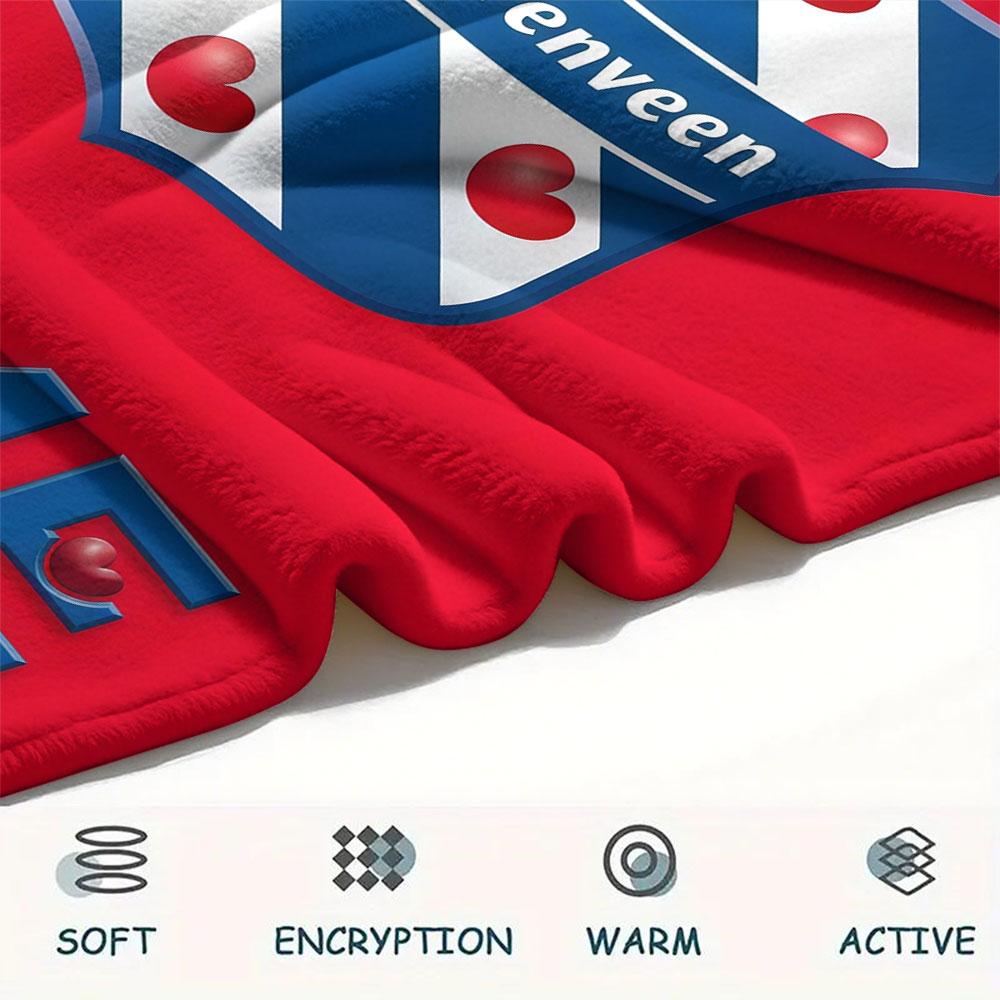 Custom Name,SC Heerenveen Printed Flannel Blanket, soft throw for bedroom sofa, washable, Christmas present, great gift.