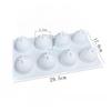 8-Cavity 3D Longevity Peach Silicone Mold - Jelly Mousse Cake French Dessert Aromatherapy Candle Baking Tool