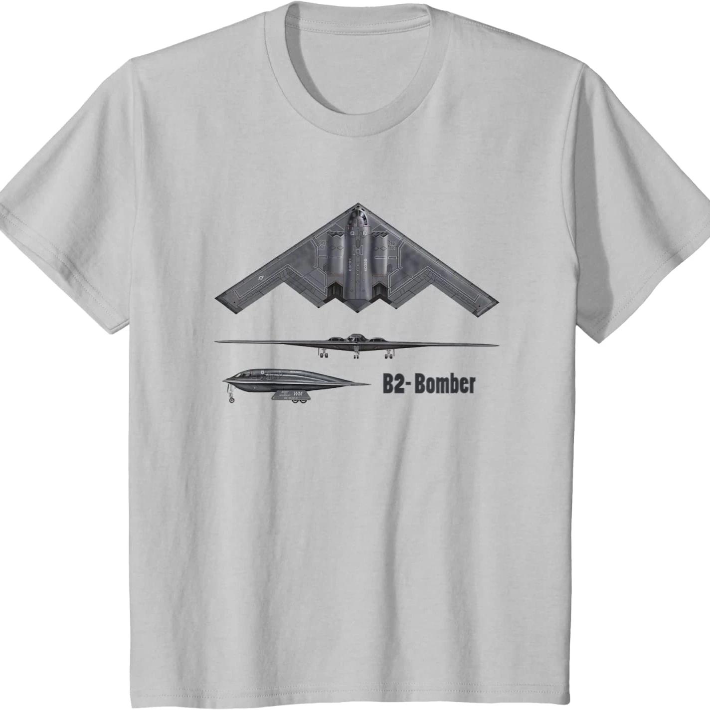 B2 Spirit Stealth Strategic Bomber T Shirt100 Cotton Short Sleeve ONeck Casual Tshirts Loose Top Size S3XL S