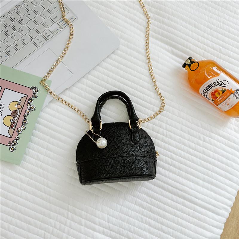Trendy Pu Leather Mini Shell Bag For Kids Available In Multiple Colors For Fashion