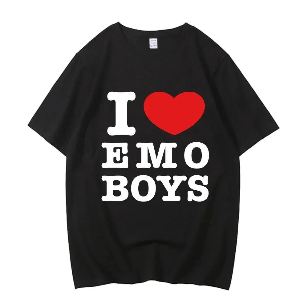 Neck Sleeve Summer Women's Clothing I Love My Boyfriend I Love My Girlfriend Print T-Shirt Women Casual Crew Aesthetic Clothes