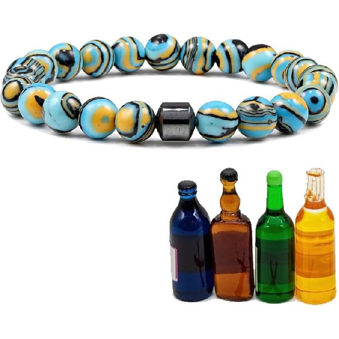 

Браслет Glame против алкоголя, Международный браслет Glame против алкоголя, Магнитная бусина GM для уменьшения тяги к алкоголю, Снятие тревоги и стресса жёлтый