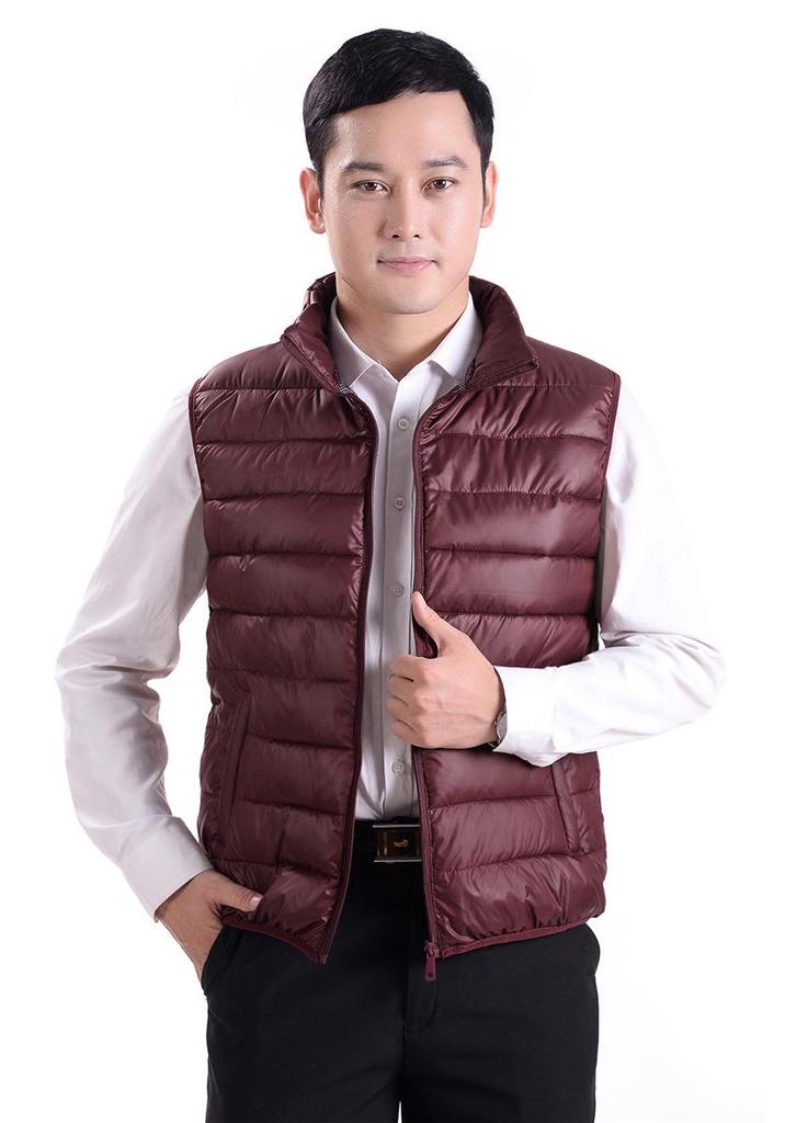 Men's Plus Size Lightweight Down Vest - Warm, Trendy Sleeveless Outerwear for Autumn & Winter