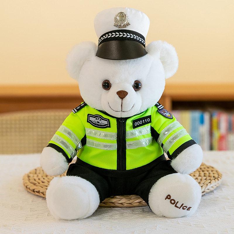 Firefighter Police Teddy Bear Plush Toy - Little Bear Cushion Wedding Gift