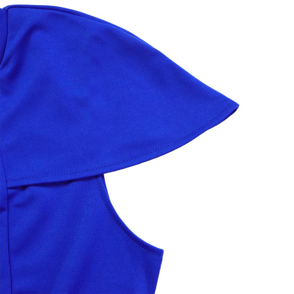 JKASHDK Moda dame vară primăvară culoare uni imprimeu mâneci scurte pe jumătate cu gât rochie talie înaltă rochii casual