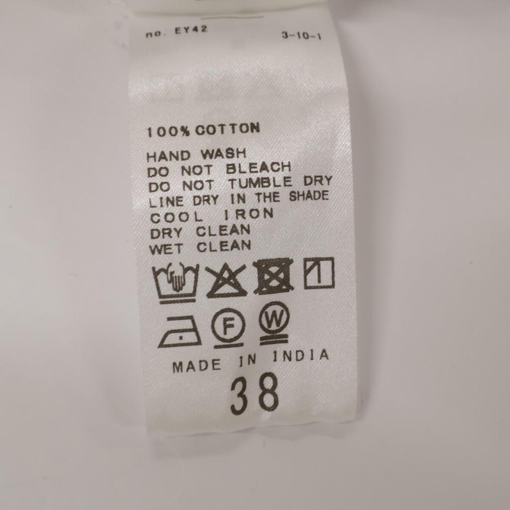 FRAMeWORK Excellent condition 25040220772020 Cotton Crepe Henley Dress dress 38 whiteUsed