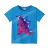 Godzilla Children Short Sleeve T Shirts Anime Character Print Polyester Tops Boys Cartoon Summer Casual Tees Kids Clothing Gifts