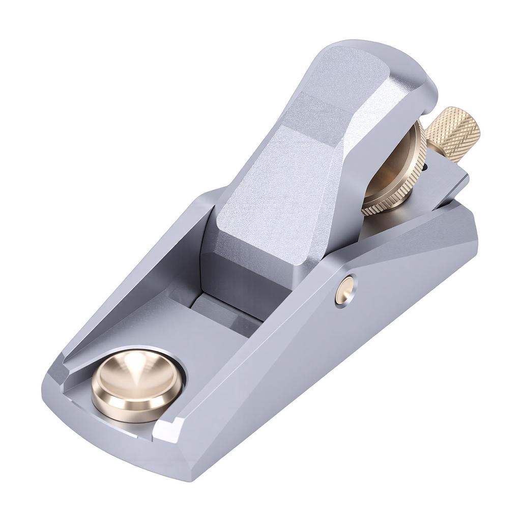 Low Angle Block Plane 33 Degree Woodworking Hand Planer for Miniature Model Leather Making Silver