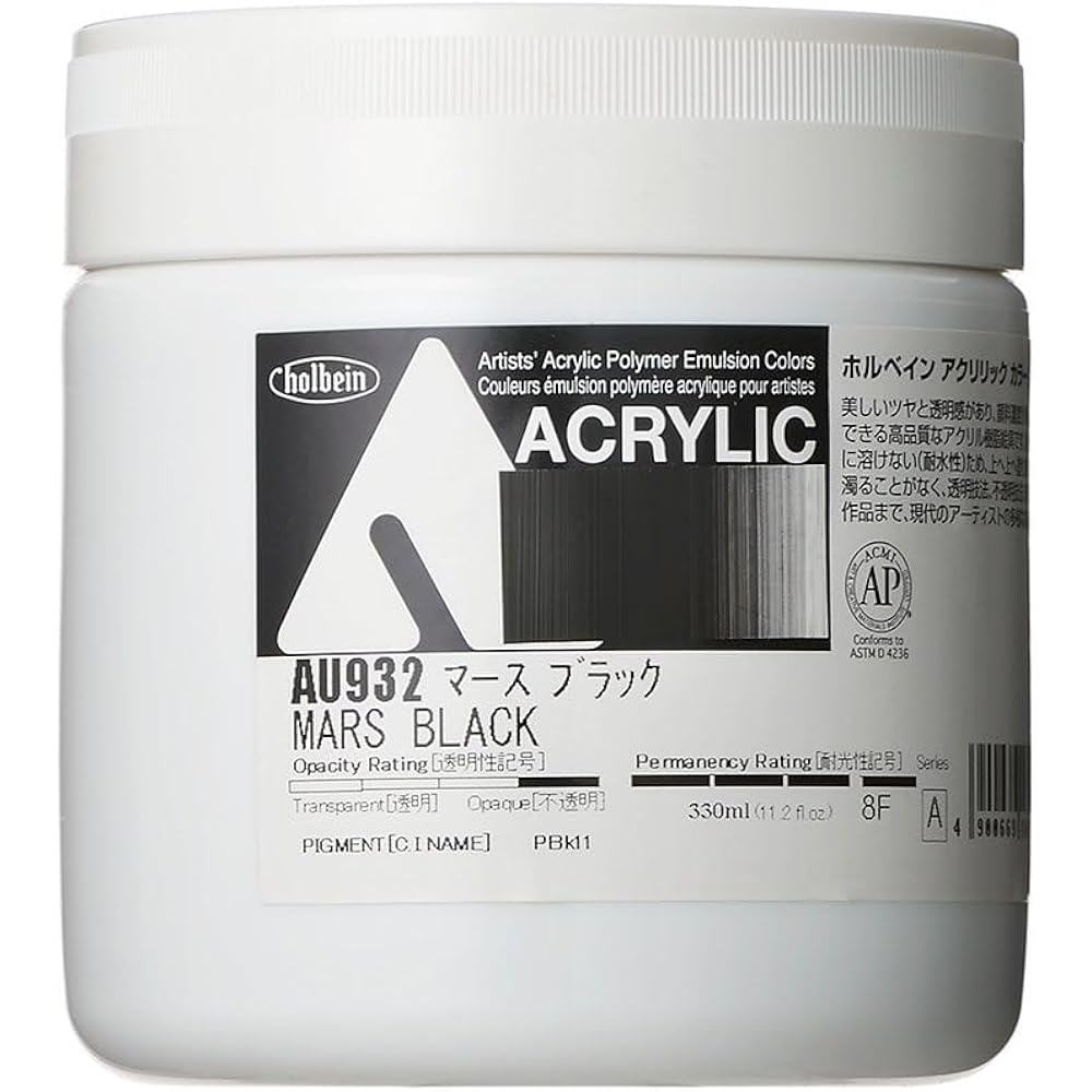 Holbein Acrylic Color [Heavy Body] AU932 330ml Mars Black 16932