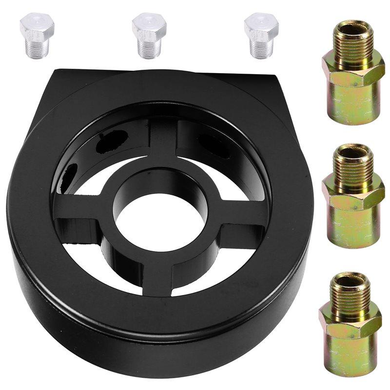 Oil Filter Cooler Sandwich Plate Adapter Universal Oil Sensor Connector M18 M20 M22 3/4 With Connectors