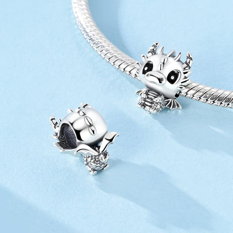 Original 925 Sterling Silver Charms Bead Heart Cat Dog Balloon Bead Fit Original Bracelet For Women DIY Accessories Jewelry Gift
