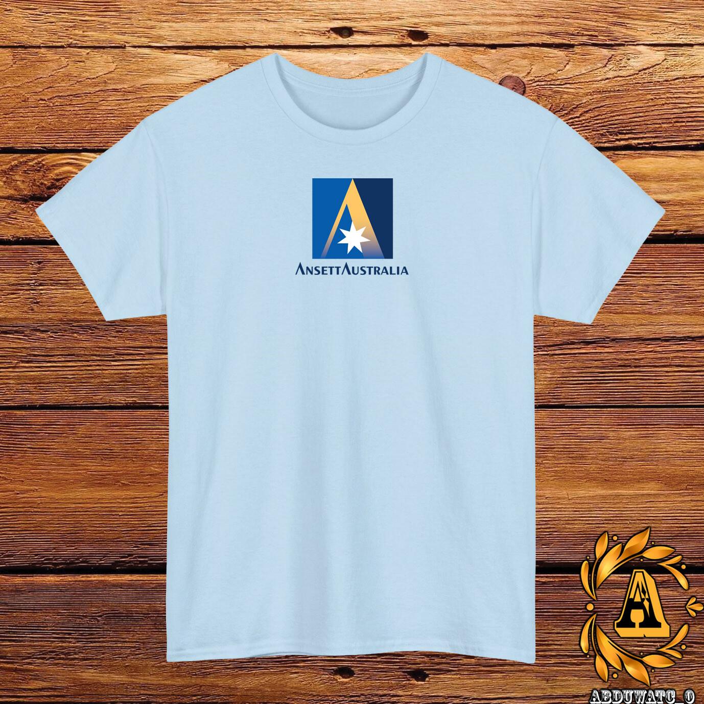 Ansett Australia Airlines Logo T-Shirt Black Grey White Navy Red Light Blue S