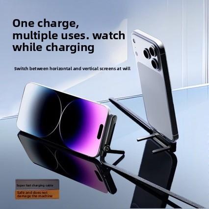 3-in-1 240W USB-A/Type-C 2.1A 6A Fast Charging Data Cable with Mobile Phone Holder for iPhone 15/17 Tablet & Gaming