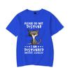 Men's T-shirt Please Do Not Disturb I Am Disturbed Enough Already Kawaii T Shirt Men Women Tees Angry Cat Male Classic T-shirt
