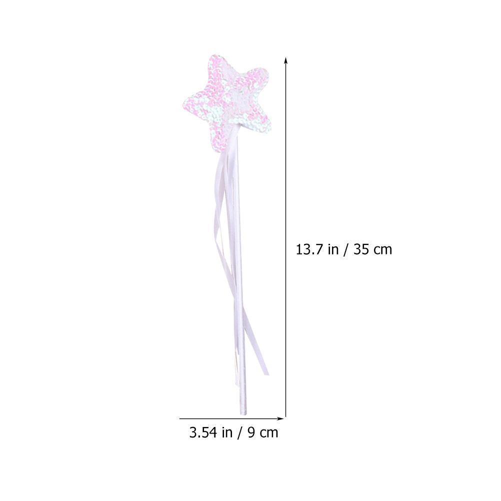 6Pcs Star Wand Sequins Fairy Stick Kids Party Favor Birthday Gift Fairy Cosplay Performance Prop for Girls Star Wand