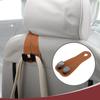 HEROFFIX Car Seat Headrest Hook for Water and Shopping Bags Sturdy Car Seat Back Organizer Hook Brown Faux Leather (1pc) Wallets, Bags, Keys, Bottles,