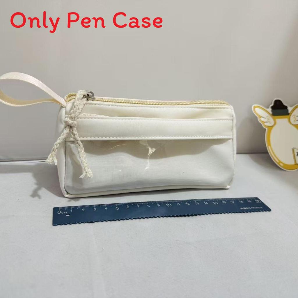Style Large Capacity Pencil Case With Oxford Cloth For Students Storage Organizer бежевый