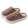 Free shipping new cotton slippers autumn and winter 2025 new indoor home warmth plush soft bottom non-slip couple's home