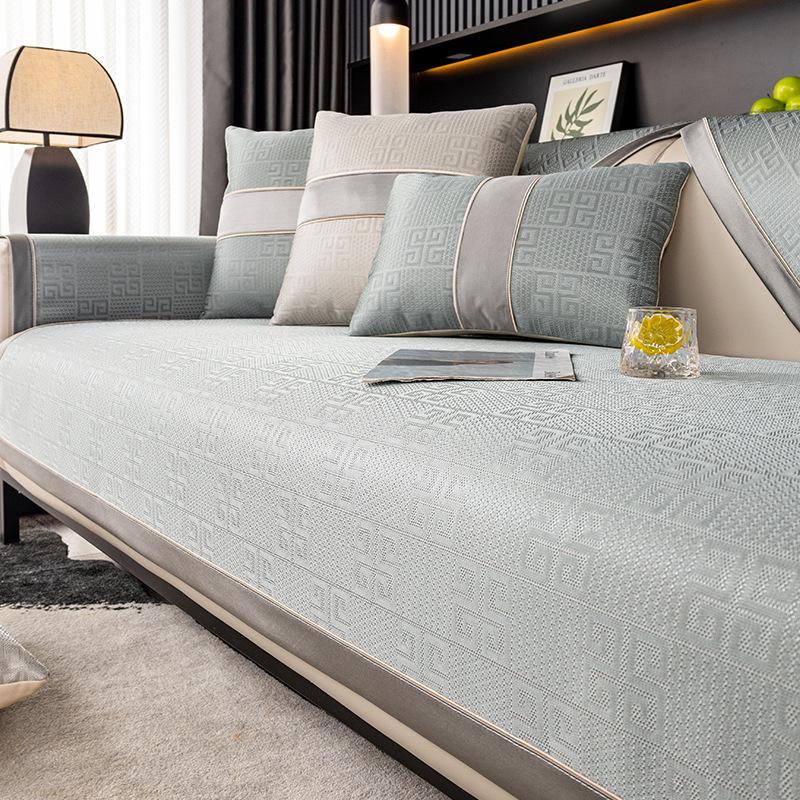 Chuluo Summer Sofa Cushion  New Ice Silk Mat Cushion Light Luxury High-End Summer Non-Slip Sofa Cover