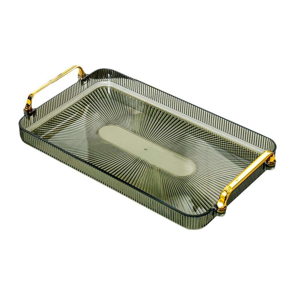 Serving Tray with Handles Countertop Cosmetics Tray Bathroom Vanity Tray for Party Breakfast Living Room Bathroom Office