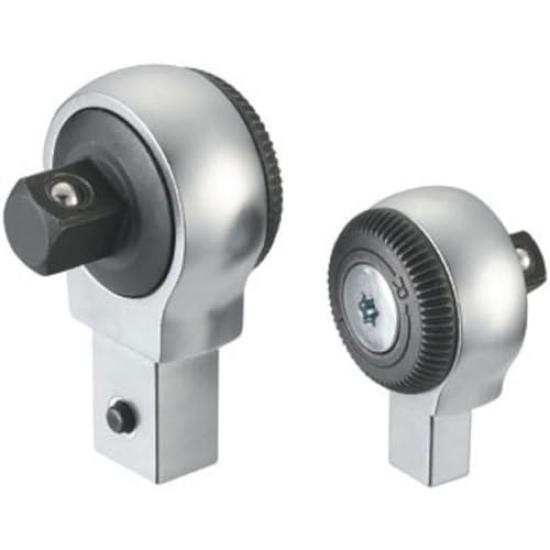 TRUSCO Round Ratchet 9x12mm Mounting Head, 6.35mm Drive, Size, RRH2-912