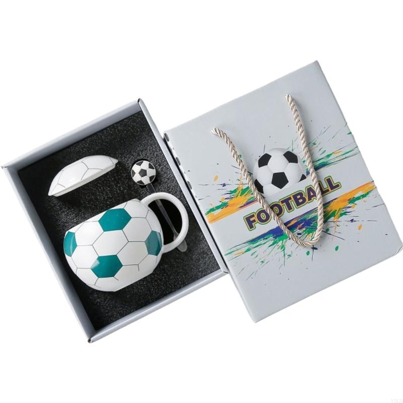 Ceramic Coffee Mug With Football Designs Perfect For Soccer Fan And Daily Use 400ml Capacity Drinkware Y5GB