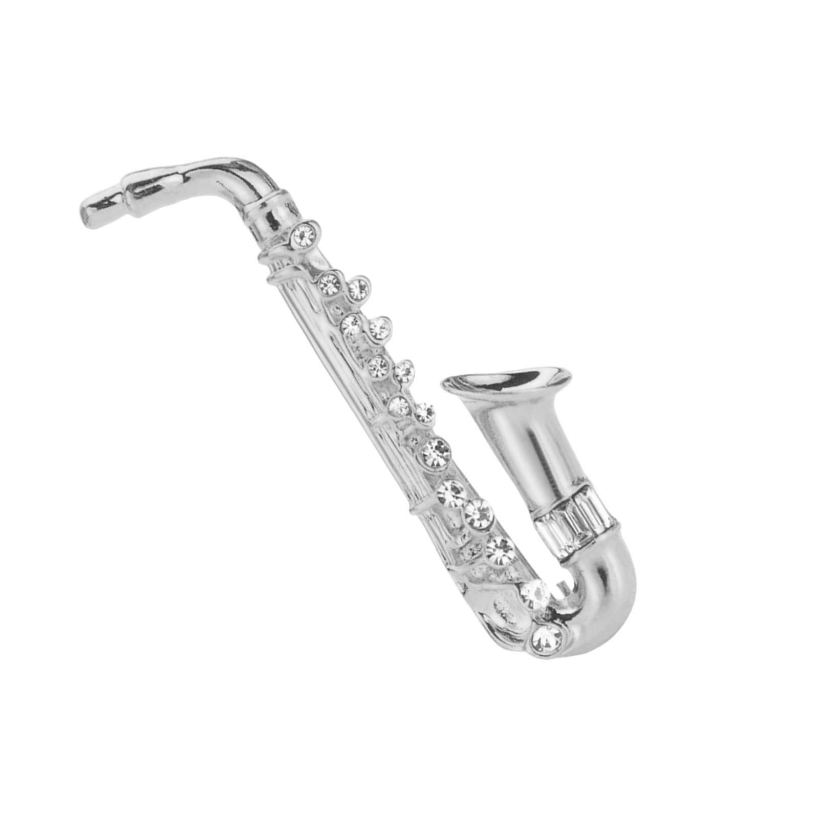 

Винтажная брошь на лацкан Самогон Женская брошь Ювелирные изделия Французская брошь Броши в виде саксофона Элегантный воротник серебряный