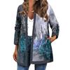 Autumn Winter Women's Vintage Ethnic Floral Printed Long Sleeve Tunic Jackets Ladies Loose Outerwear Chic Top Coat