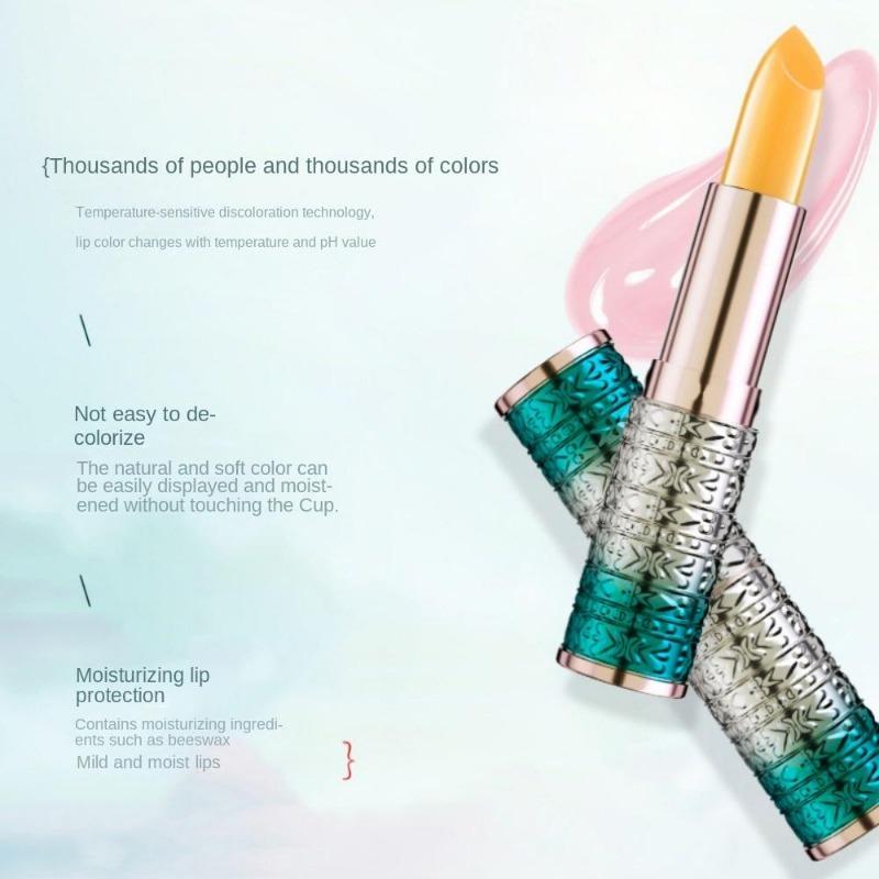 Pomadka zmieniająca kolor pod wpływem ciepła Tysiące ludzi Tysiące kolorów Makijaż Nawilżająca Nieprzywierająca do kubka Czerwień na usta