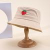 New embroidered fruit bucket hat female export double-sided can wear sunshade basin hat spot
