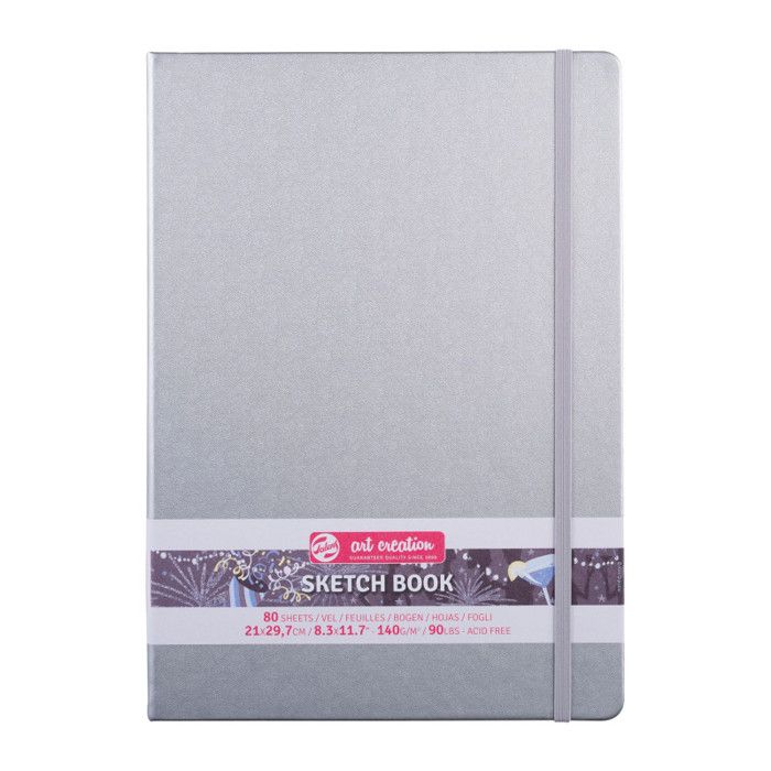Carnet - Croquis - Dessin - A4 - 21x29,7cm - 80 pages - 140g - Argent - Sakura