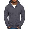 Men Full Zip Up Sweatshirts Long Sleeve  Pullover Tops Casual  And Tall Jackets With Pockets