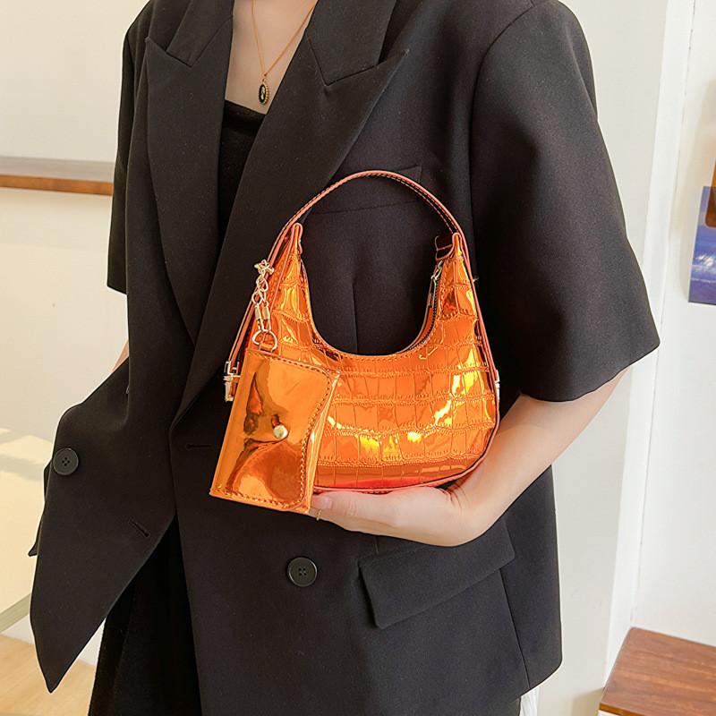 Stylish Minimalist Colorful Crescent Handbag Perfect For Spring And Summer Fashion