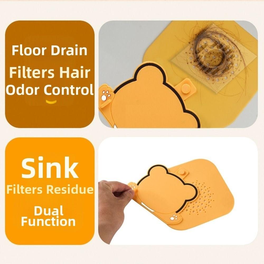 Anti-Odor Sewer Pipe Cover Insect-proof Sink Drain Plug for Bathroom Hair Collection