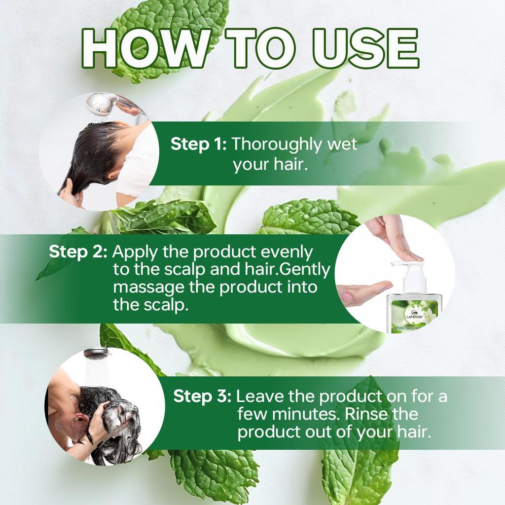 Herbal Shampoo-Gentle Cleanses and Moisturizes Hair-Balances Scalp Oil & Water-Suitable For All Hair Types, 300ml