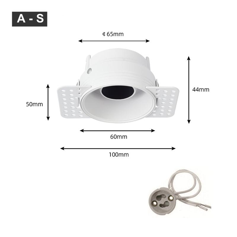 

Антибликовый безрамный встраиваемый светодиодный потолочный светильник кронштейн точечный светильник регулируемая рамка GU10/MR16/11 патрон для лампы фитинг крепеж MR11