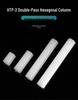 Black & White M2 Nylon Hexagonal Double-Through Standoff Spacer for PC Board Support