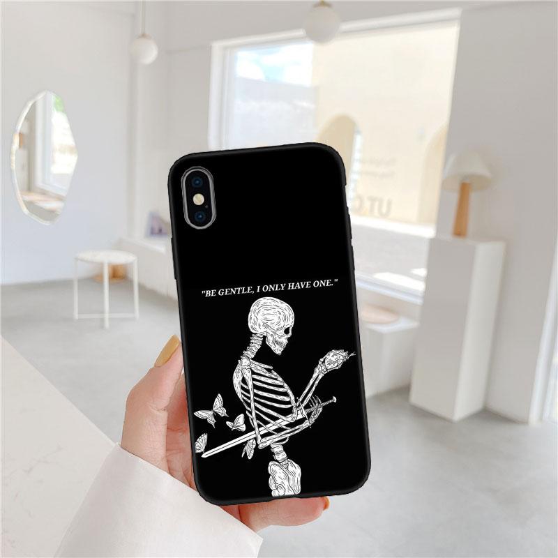 FM46 Skeleton Skull Soft Shell Phone Case for Xiaomi Xiaomi Poco M4 M5 M6 M7 X3 X6 X7 F8 Ultra Pro GT NFC
