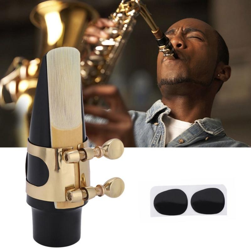 Alto Sax Saxophone ABS Mouthpiece With Cap Metal Buckle Reed Pads Musical Instruments