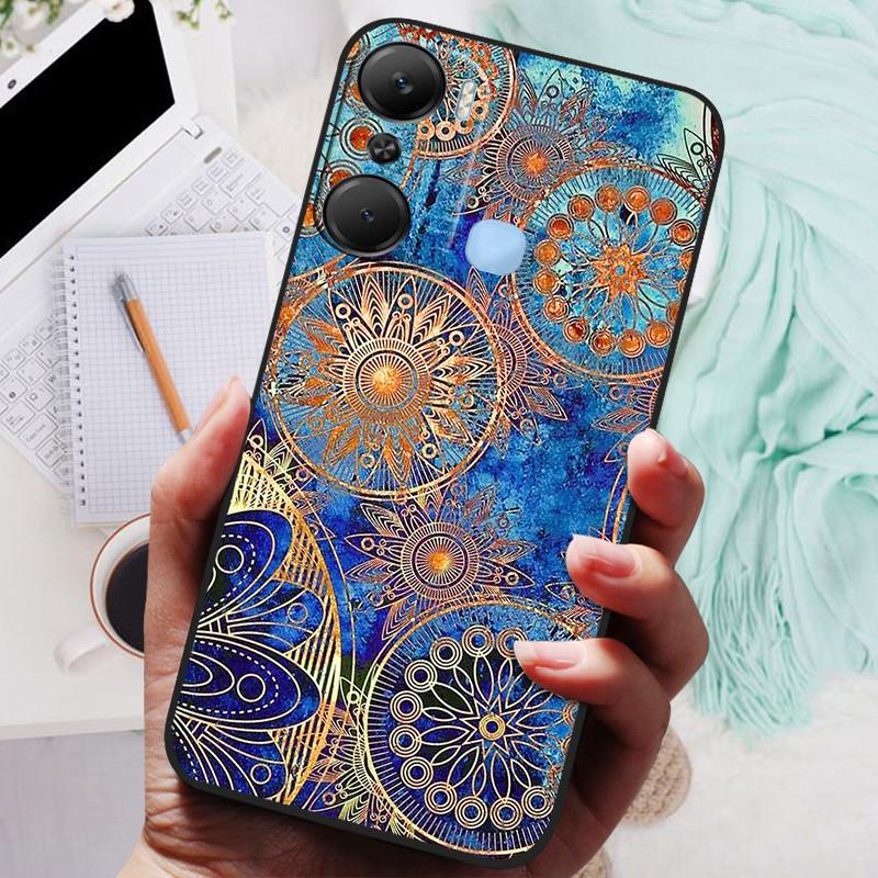 For Infinix Hot 12 Pro Case Black Cover Lion Wolf Silicone Soft Back Cases For Infinix Hot 12i Hot12 Pro / Hot 20 5G Case Shell