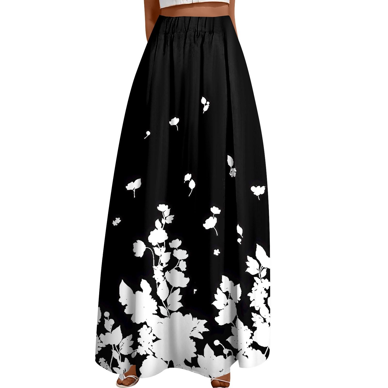 

Женская повседневная модная распашная юбка с принтом в горошек Свободная плиссированная юбка до половины тела с карманами XXXXXL