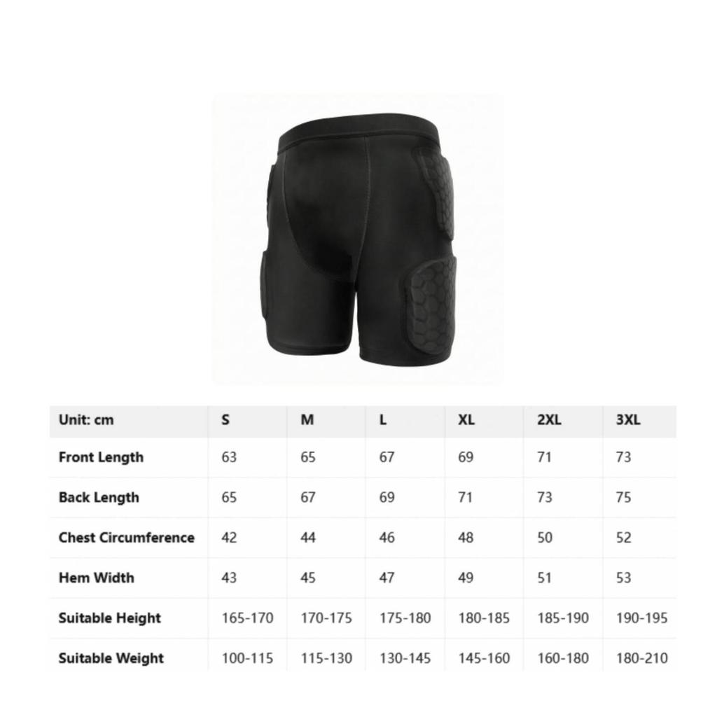 Safety Padded Compression Shorts Elastic for Football