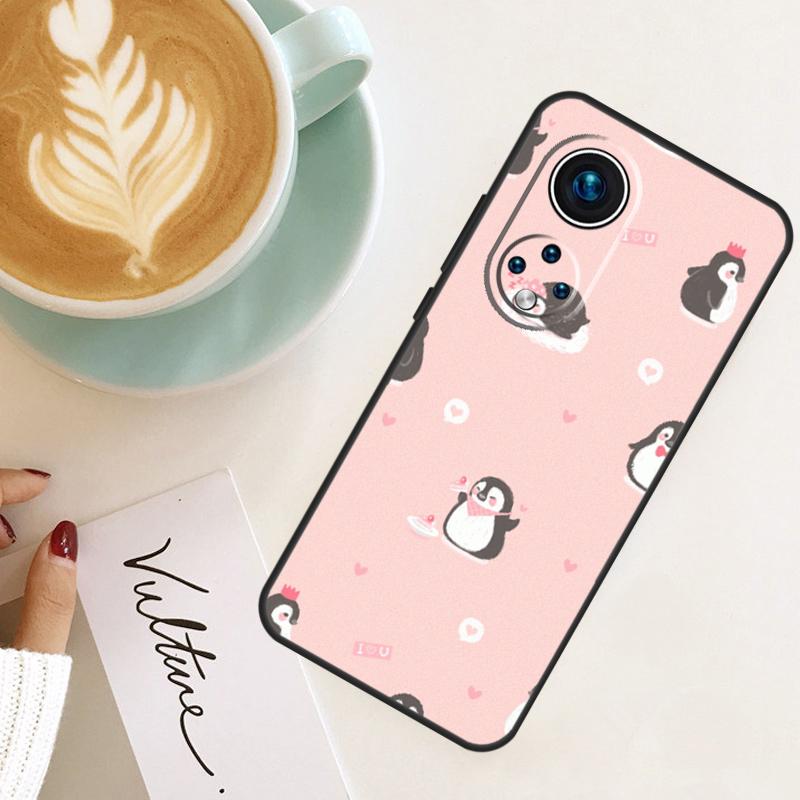 Cartoon Penguin For Honor Magic 8 Pro 7 6 5 Lite Case For Honor 400 200 50 70 90 X8c X9a X9b X9c X9d Win RT