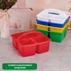 6Pcs Stacking Storage Basket With Handle Space Saving Organiser Box For School Office Supplies Kitchen Organization