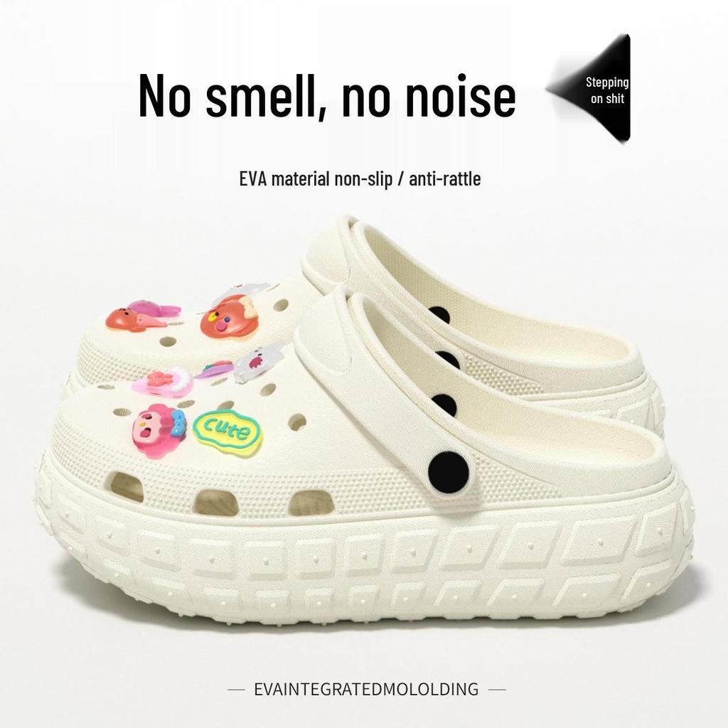 Women's Platform Clog Sandals: Non-Slip, Breathable, Wear-Resistant for Home & Beach