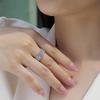 Huitan Delicate Women Ring Inlaid Shiny Round Cubic Zirconia for Party Daily Female Accessories Fashion Wedding Chic Jewelry