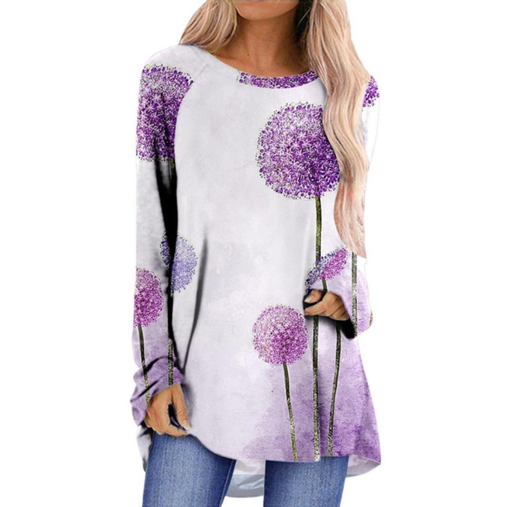 

Fashion T-Shirt Long Sleeve 2d Printed T-Shirt Round Neck High Quality Loose Version Clothing Casual Women S Long Sleeve 5XL