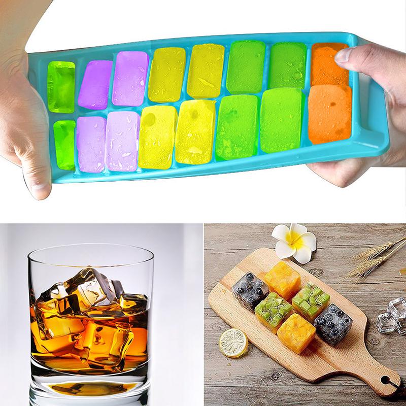 16 Gird 3D Ice Cube Maker Tray With Lid Plastic Ice Mold Diy Refrigerator Moulds Ice Cube Maker Household Kitchen Tools